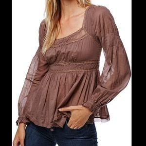 Free People Strangers in Love Blouse Size XS